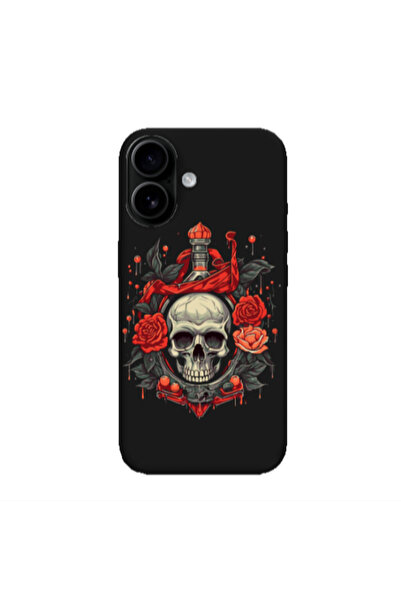Other Apple Iphone 16 plus Flower head Black Colored Silicone TPU Θήκη