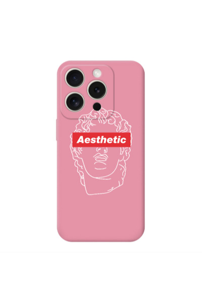 Other Apple iPhone 15 Pro Aesthetic Pink Colored Silicone TPU Θήκη