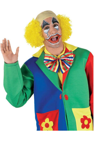 Clown Πεπίτο Αποκριάτικη Φαλακρή Κίτρινη Περούκα