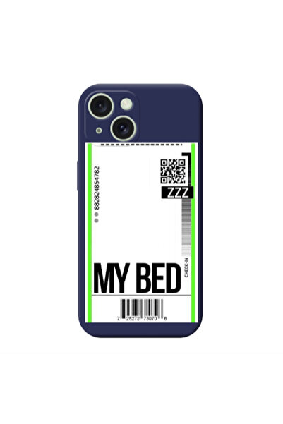 Other Apple iPhone 15 Plus My Bed ZZZ Dark blue Colored Silicone TPU Θήκη