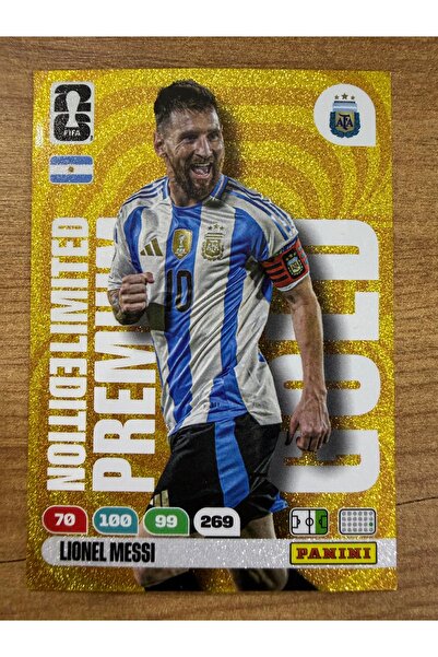 Panini FWC Lionel Messi Argentina World Cup Limited Edition Premium Gold
