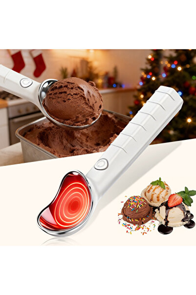 lumina shop Electric Self-Heating Ice Cream Scoop 304 Stainless Steel Waterpr...
