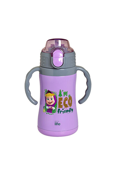 Ecolife Παιδικό Θερμός 'Μάσα - Φιλικό' 300ML (λιλά)
