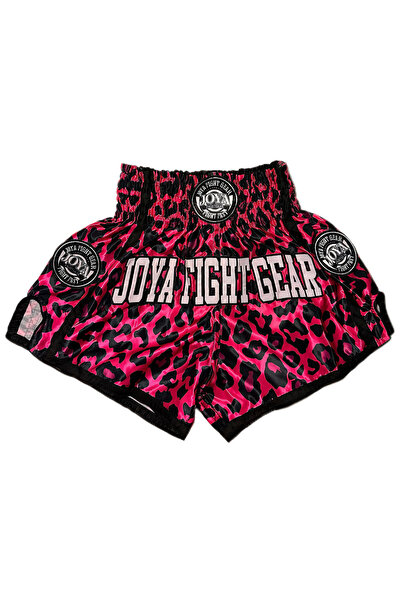 Empressco Pembe Leopar Desenli Kick Boks ve Muay Thai Şortu, şıklığın ve raha...