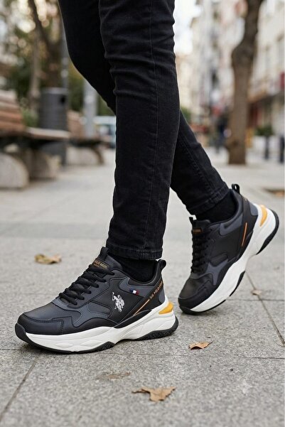 U.S. Polo Assn. Black Men's Sports Sneaker Shoes