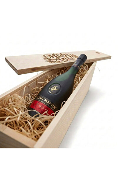 Remy Martin Pachet Cadou Cutie Lemn Personalizata Coniac VSOP 40%, 0.7L