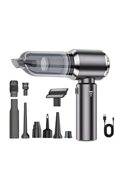 NEXTLY Aspirator auto mini cu 10 accesorii, NEXTLY, fără fir, 3 viteze, încăr...