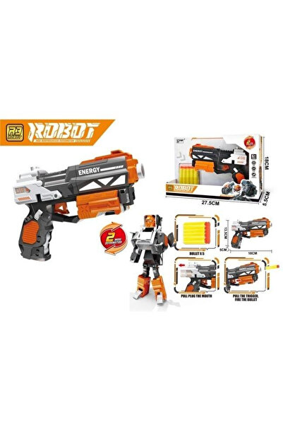 OEM Pistol blaster Merkpol 2 în 1, se transformă în robot, săgeți din spumă