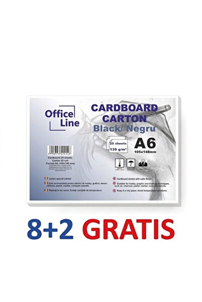 Libra A6 135gr Popset Black Cardboard top.25 sheets