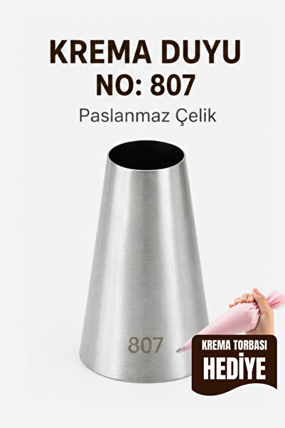 VAN VLECK Paslanmaz Çelik Krema Duyu No: 807 Büyük Boy Düz Duy – Pasta, Cupca...