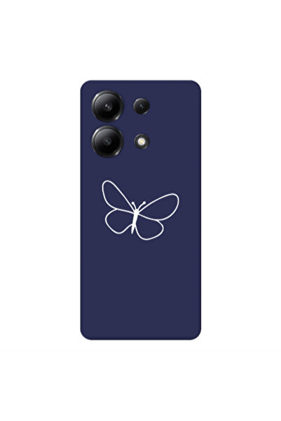 Other Xiaomi Redmi Note 13 4G butterfly Dark blue Colored Silicone TPU Θήκη