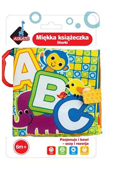 Askato Carte moale pentru beblusi, Askato, Textil/Velcro, Cu litere si numere...