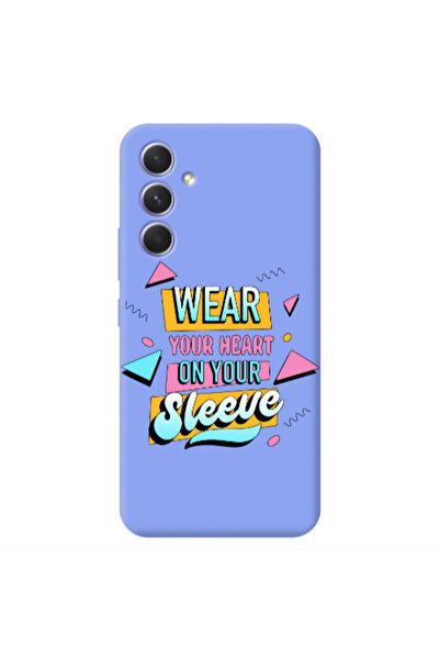 Other Samsung A54 Wear Your Heart Light Purple Colored Silicone TPU Θήκη