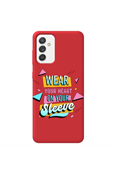 Other Samsung M13 Wear Your Heart Red Colored Silicone TPU Θήκη