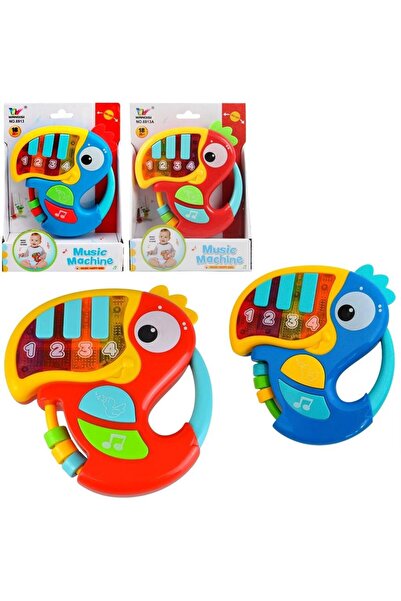 Trifox Jucarie muzicala pian papagal interactiv cu clape numerotate 1-4, cu s...