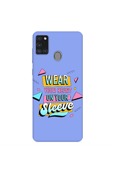 Other Samsung A21S Wear Your Heart Light Purple Colored Silicone TPU Θήκη