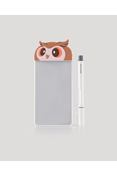 LETS BE CHILD Sevimli Baykuş Manyetik Mini Yazı Tahtası Silikon Figürlü 5.5 inç