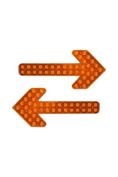 OVERLORD Set de 2 săgeți luminoase LED pulsatorii - pentru semnalizarea trafi...