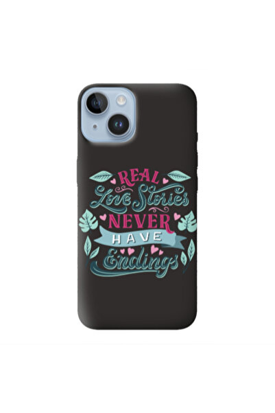 Other Apple iPhone 14 Plus Love Stories Black Colored Silicone TPU Θήκη
