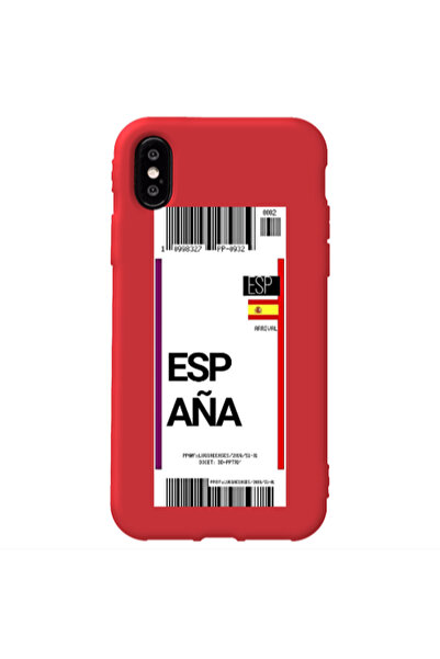 Other Apple iPhone Xs Max Espana Arrival Red Colored Silicone TPU Θήκη