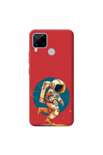 Other Realme C25 Run Space Red Colored Silicone TPU Θήκη