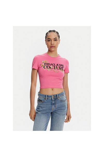 VERSACE JEANS COUTURE Tricou de damă 78HAHC05 CJ02C Roz