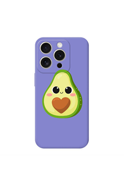Other Apple iPhone 15 Pro Max Baby avocado Purple Colored Silicone TPU Θήκη