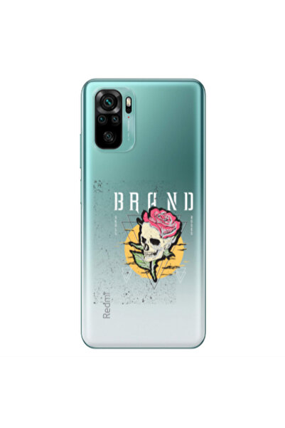 Other Xiaomi Redmi Note 10S Skull Roses Transparent Silicone TPU Θήκη