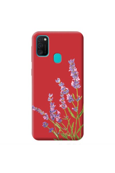 Other Samsung M21 Flowers 8 Red Colored Silicone TPU Θήκη