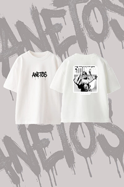 Anetos Eminem Slim Shady_3 Σχέδιο με στάμπα Oversize T-Shirt με λαιμόκοψη ποδ...