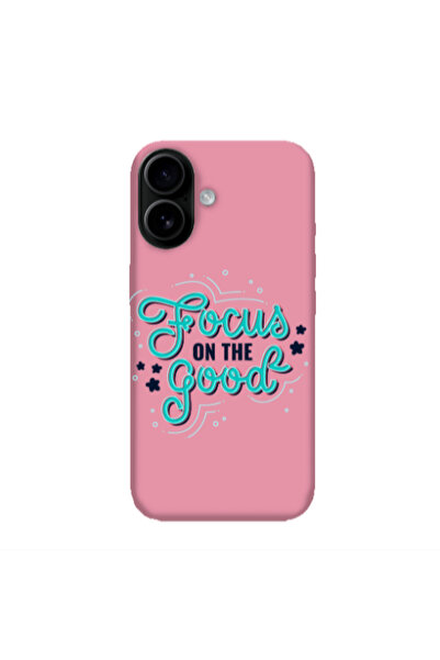 Other Apple Iphone 16 plus Focus On The Good Pink Colored Silicone TPU Θήκη