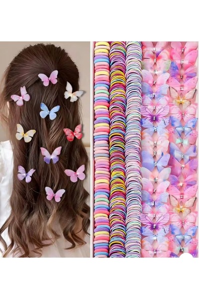 SHEKER HOME Accessories 260 Piece Girls' and Baby Hair Elastic Set – Colorful...