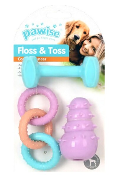 Pawise مجموعة ألعاب الجراء 3 قطع Sptgl