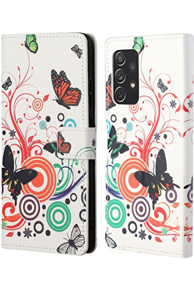 OEM Θήκη Βιβλίο με Βάση και Υποδοχή Κάρτας Samsung Galaxy A73 Πεταλούδες Κωδι...