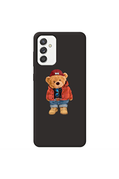Other Samsung M13 Bear in a hat Black Colored Silicone TPU Θήκη