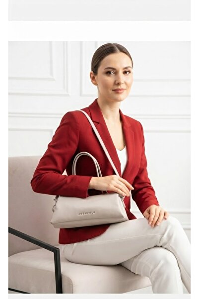 Just Polo Women's Stone Color Two-Strap Hand and Shoulder Bag-Bd3007Bd
