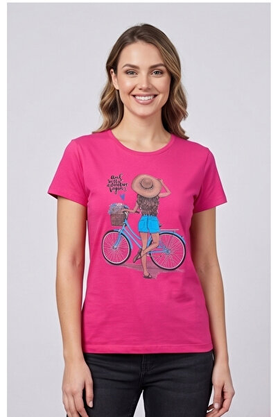 gökçesu Women's T-Shirt – Soft Textured Casual Comfort Fit