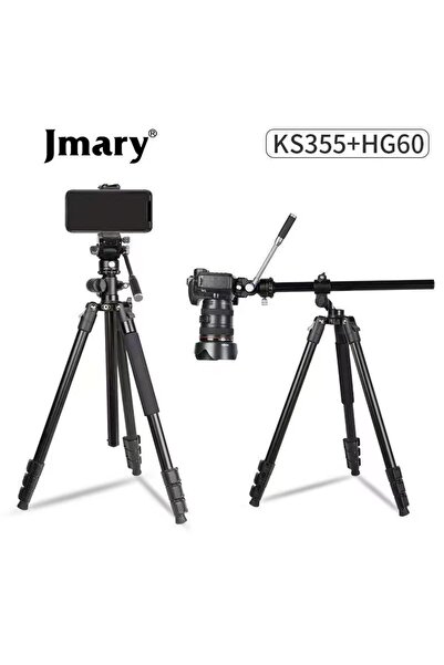 Jmary KS 355+HG 60 1.85 M 2-in-1 Monopod&Horizontal Axis Tripod