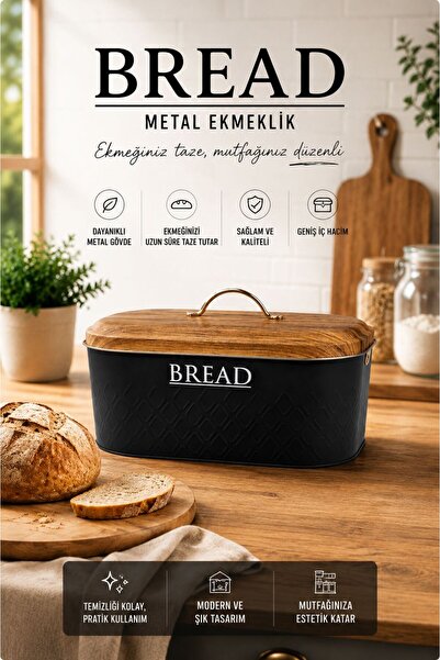 Tercih Home Bread Basket, Metal Bread Basket, Bread Basket, Bread Storage Box...