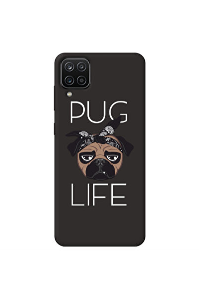 Other Samsung A12 Pug Life Black Colored Silicone TPU Θήκη