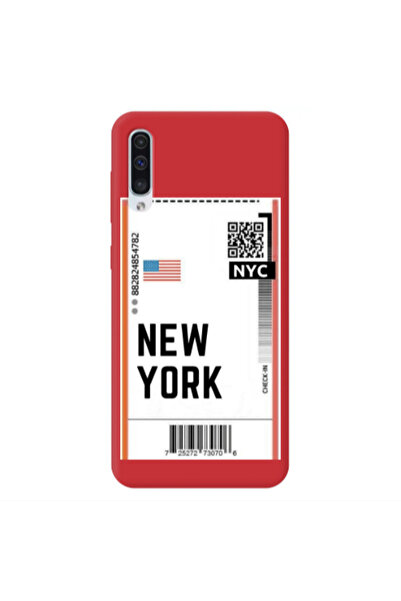 Other Samsung A50 New York NYC Red Colored Silicone TPU Θήκη
