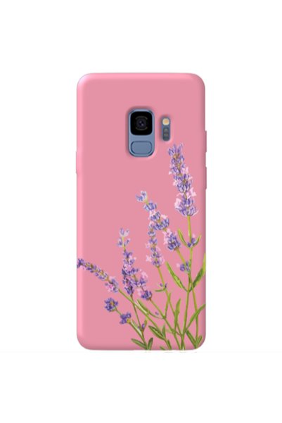 Other Samsung S9 Plus Flowers 8 Pink Colored Silicone TPU Θήκη