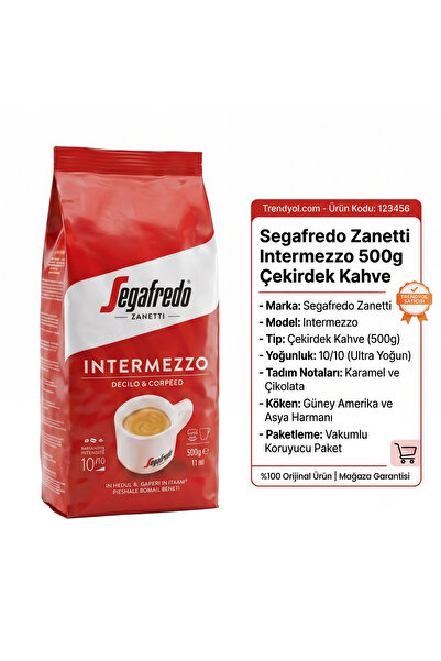 Segafredo İntermezzo Espresso Çekirdek Kahve 500 gr