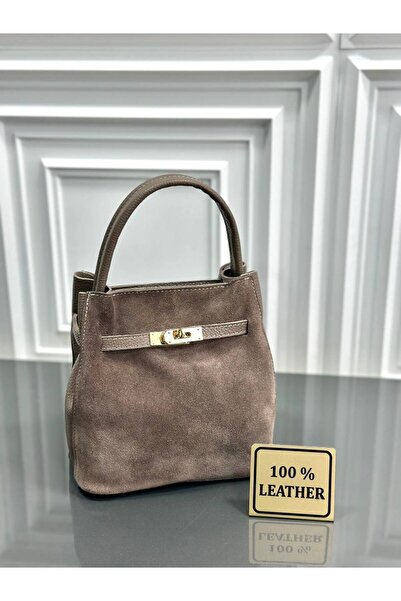 çkn sedat çakan çanta & fular & aksesuar Genuine Suede Leather Women's Hand S...