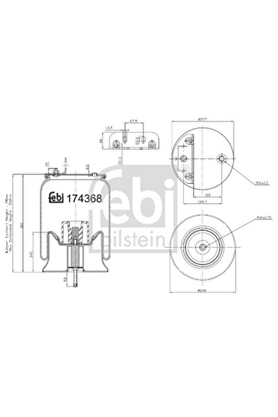 FEBI BILSTEIN Perna de Aer (diametru: 227/240mm) Iveco Eurocargo I-iii Euroca...