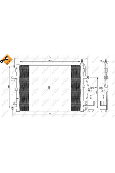 NRF Radiator Condensator Aer Conditionat VOLVO XC90 1