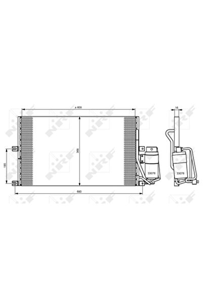 NRF Radiator Condensator Aer Conditionat OPEL VECTRA B VAUXHALL VECTRA