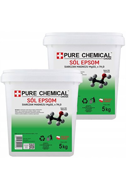 CHOSA Sare Epsom, 2x 5kg, Pentru Baie, Pentru Relaxare, Sulfat De Magneziu Pu...