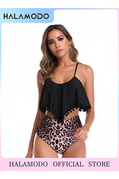 HALAMODO One Piece Swimsuit for Women Ring Linked Monokini Sexy Bathing Suit ...