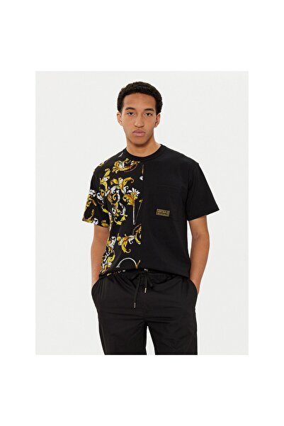 VERSACE JEANS COUTURE Tricou bărbătesc 78GAH609 JS458 Negru